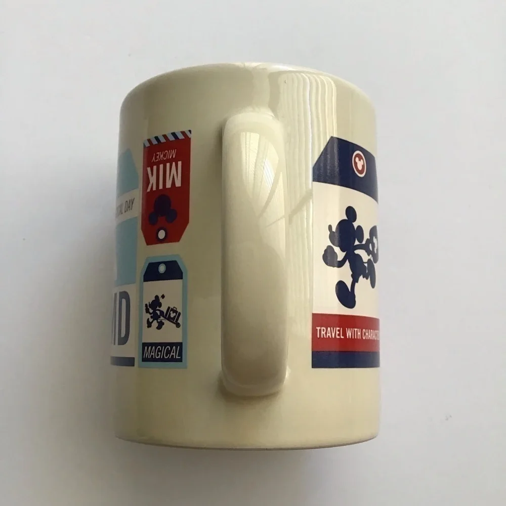 Vintage Disney Parks Luggage Tags Travel Theme Coffee Mug Ceramic Tea Cup MINT